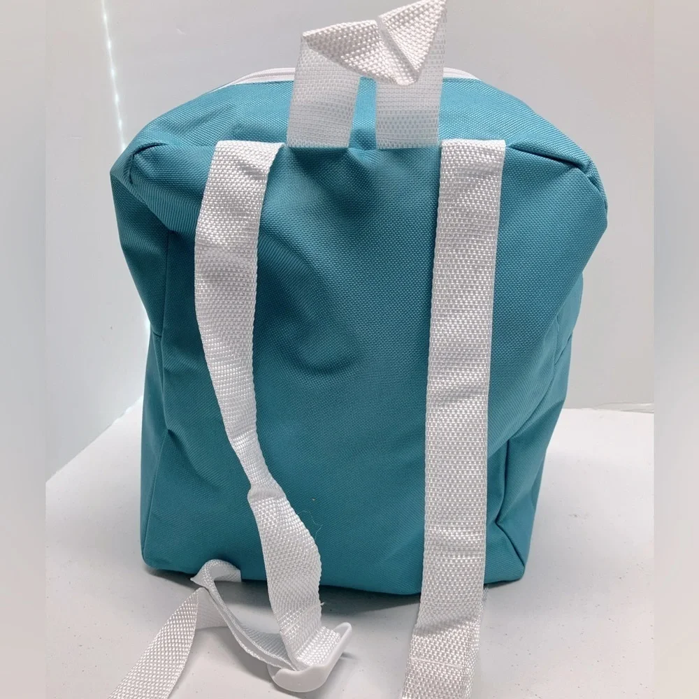 Kid’s Blue Backpack, Rhinestone Heart Appliqué